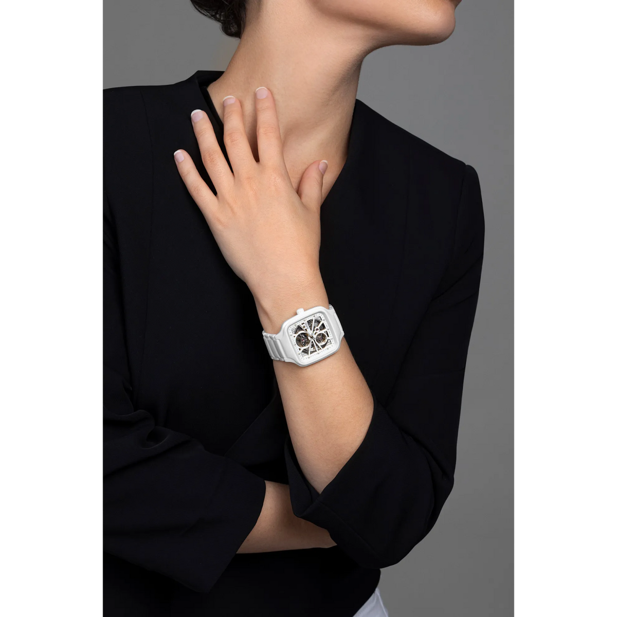 Rado True Square White High-Tech Ceramic for Unisex R27073702