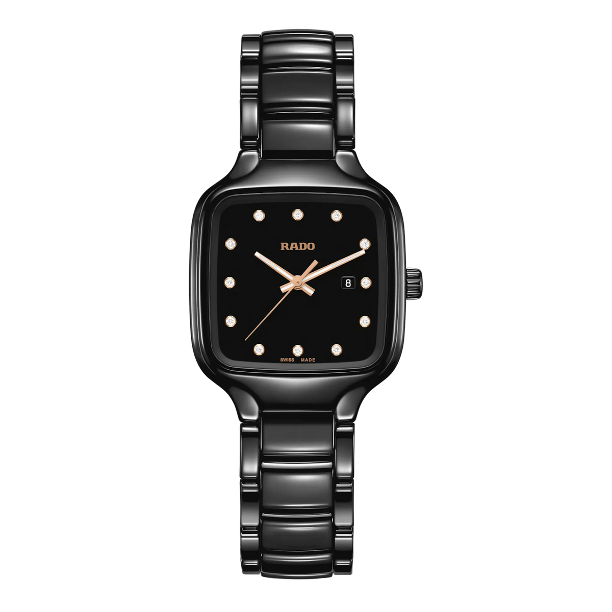 Rado True Square Black High-Tech Ceramic & Titanium / PVD for Women R27080702