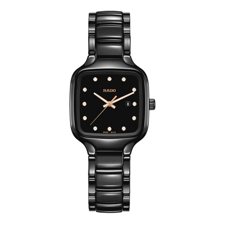 Rado True Square Black High-Tech Ceramic & Titanium / PVD for Women R27080702