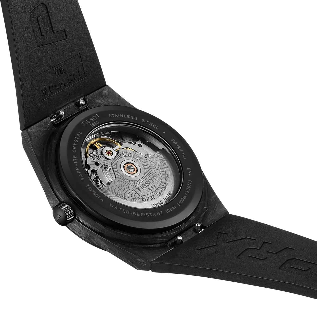 Tissot PRX 316L Stainless Steel & Forged Carbon for Unisex T1379079720100