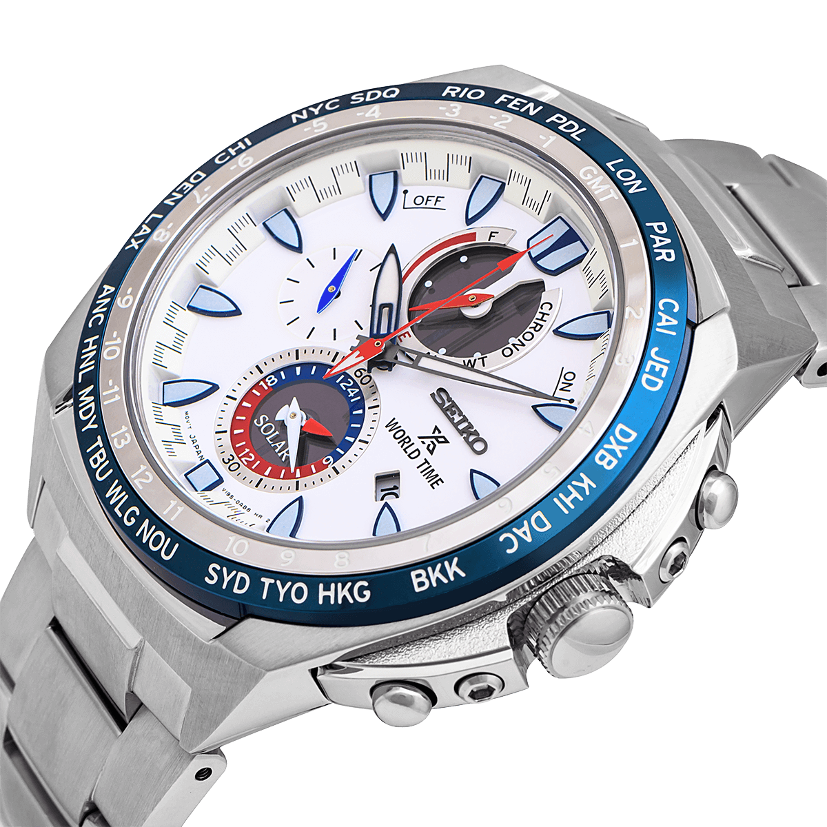 Prospex World Time Solar Chronograph Watch