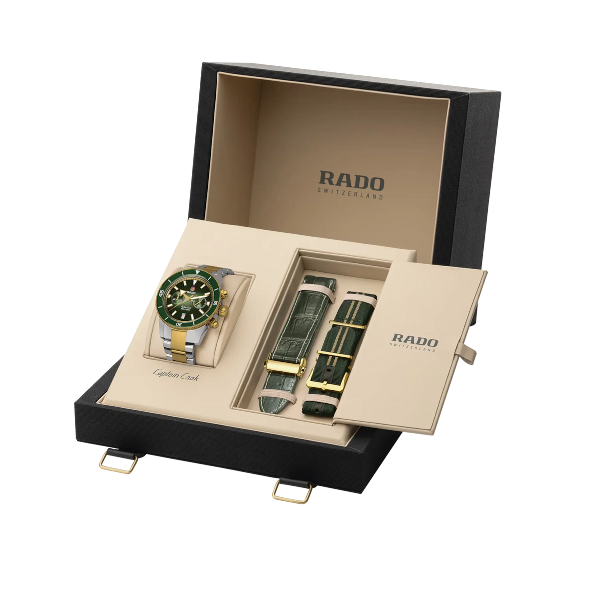 Rado Captain Cook Stainless Steel with Yellow Gold PVD for Men R32151318