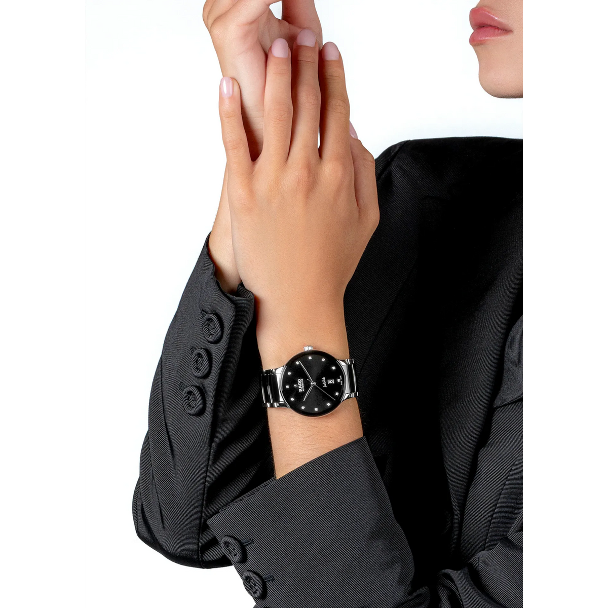 Rado Centrix Stainless Steel with Rose Gold PVD for Women R30018742