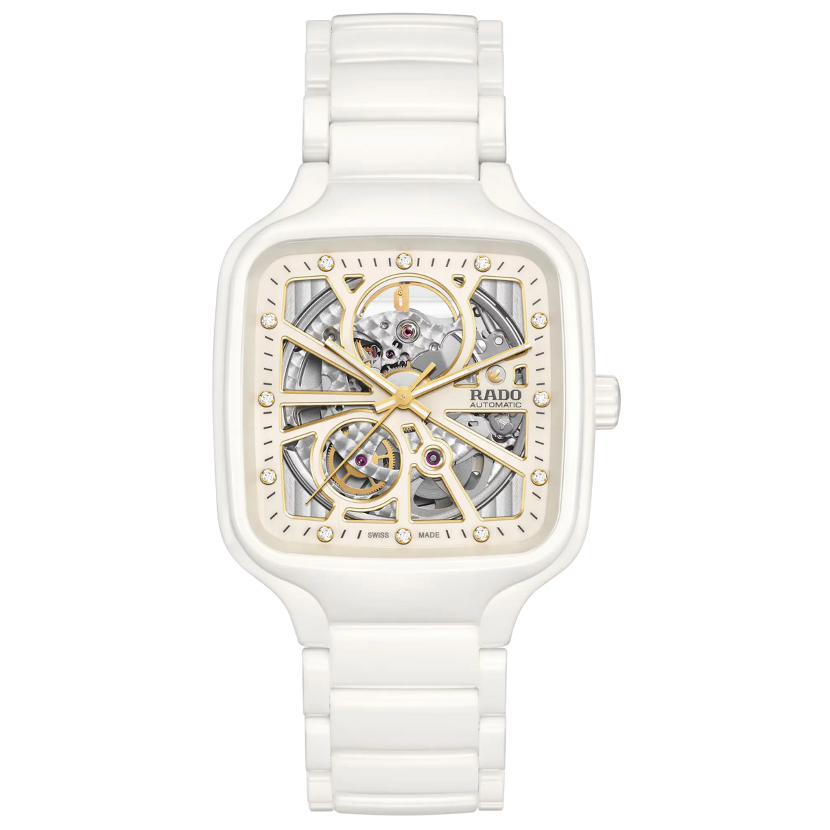 Rado True Square White High-Tech Ceramic for Unisex R27073702