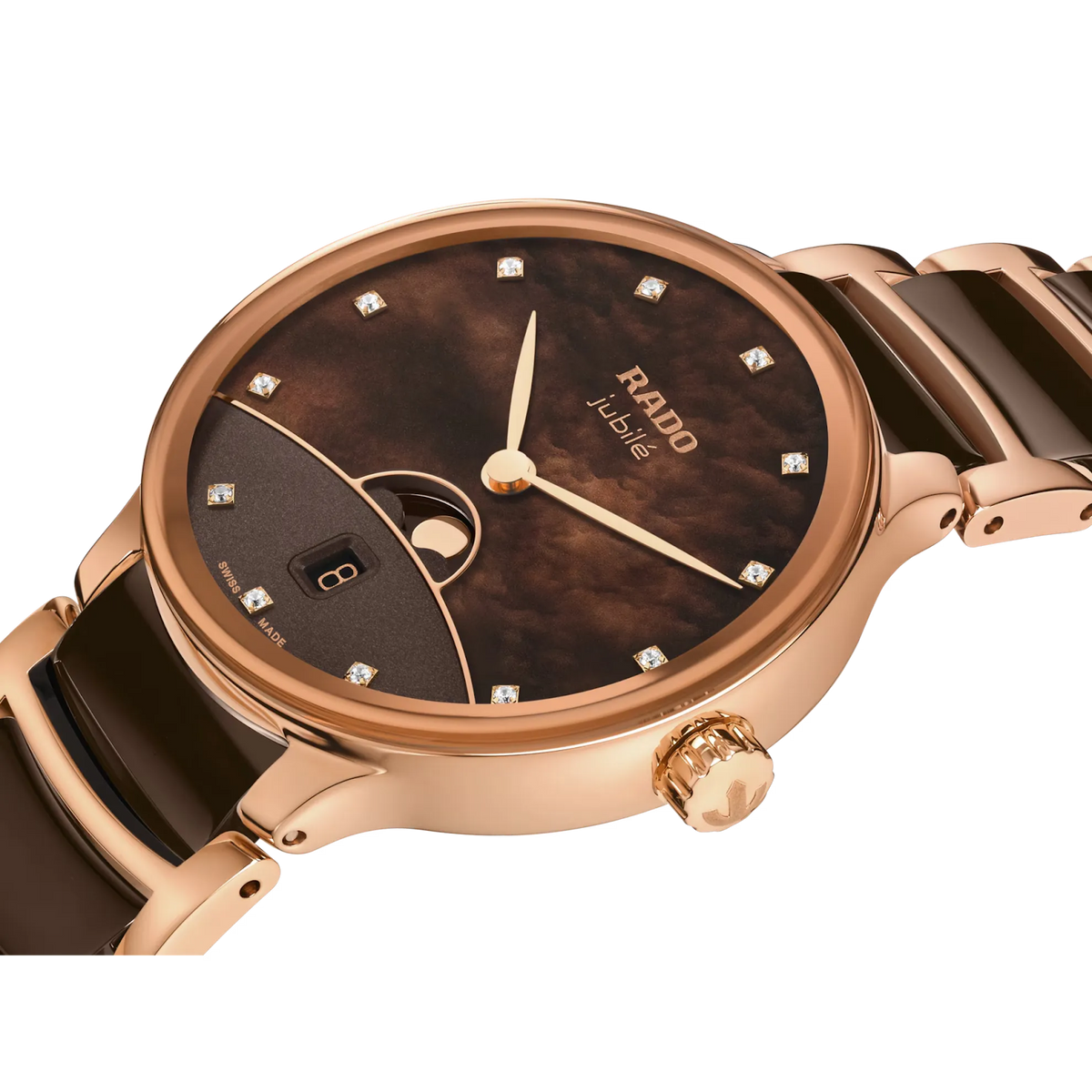 Rado Centrix Stainless Steel with Rose Gold PVD for Women R30232902
