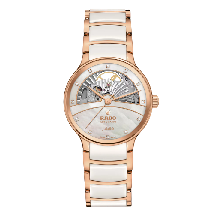 Rado Centrix Stainless Steel with Rose Gold PVD for Women R30029922