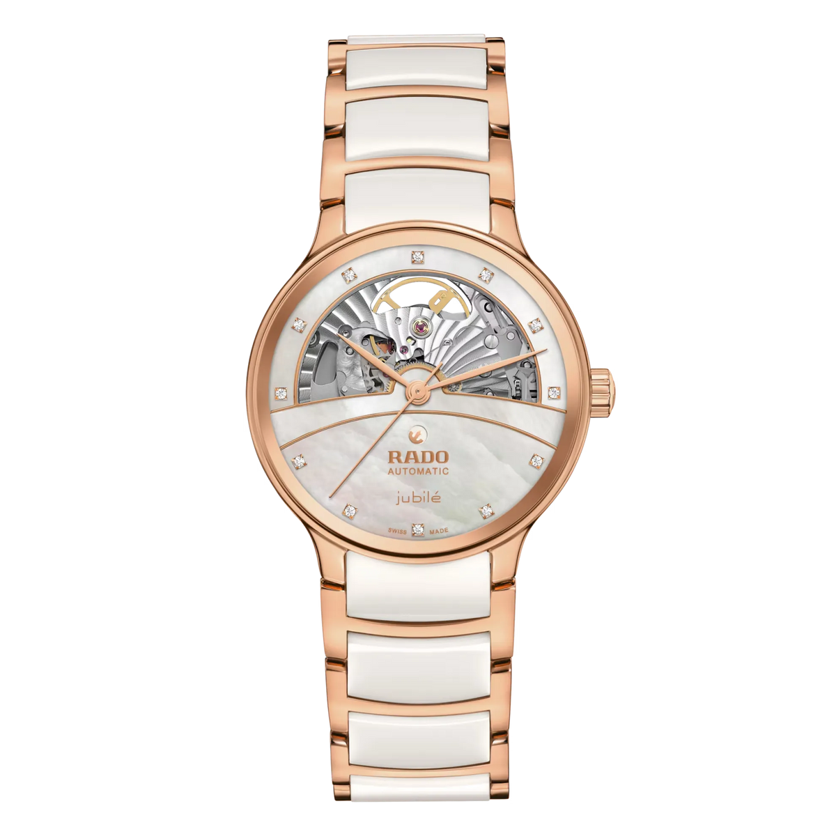 Rado Centrix Stainless Steel with Rose Gold PVD for Women R30029922