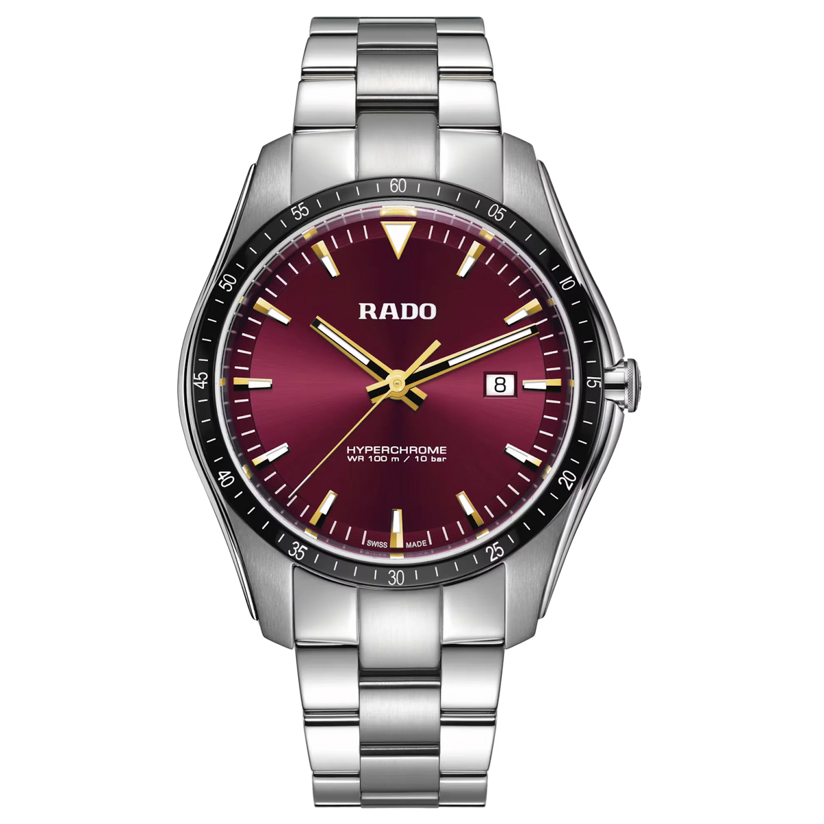Rado HyperChrome Stainless Steel with Black High-Tech Ceramic Bezel for Men R32502403