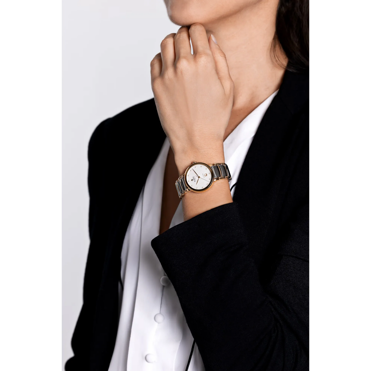 Rado Centrix Stainless Steel with Rose Gold PVD for Unisex R30019742