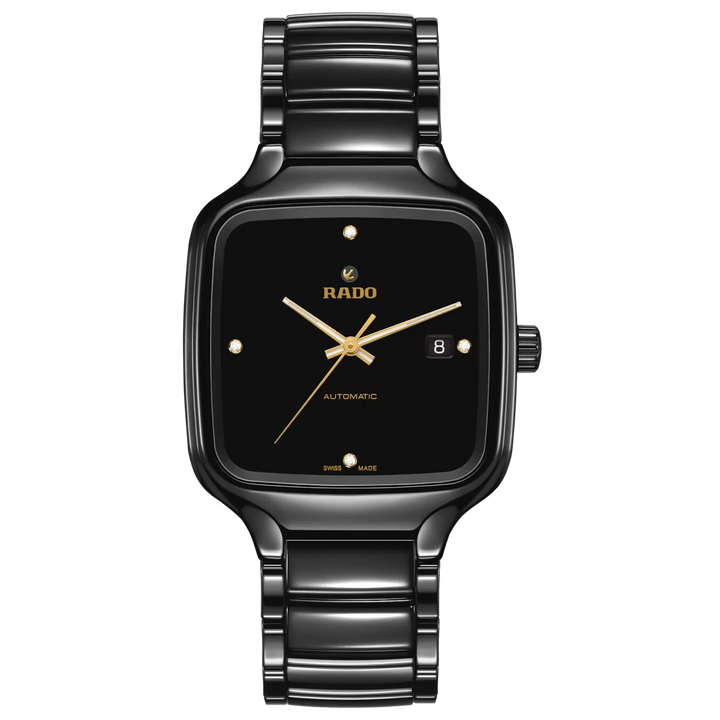 Rado True Square Black High-Tech Ceramic, Titanium / PVD for Unisex R27078722