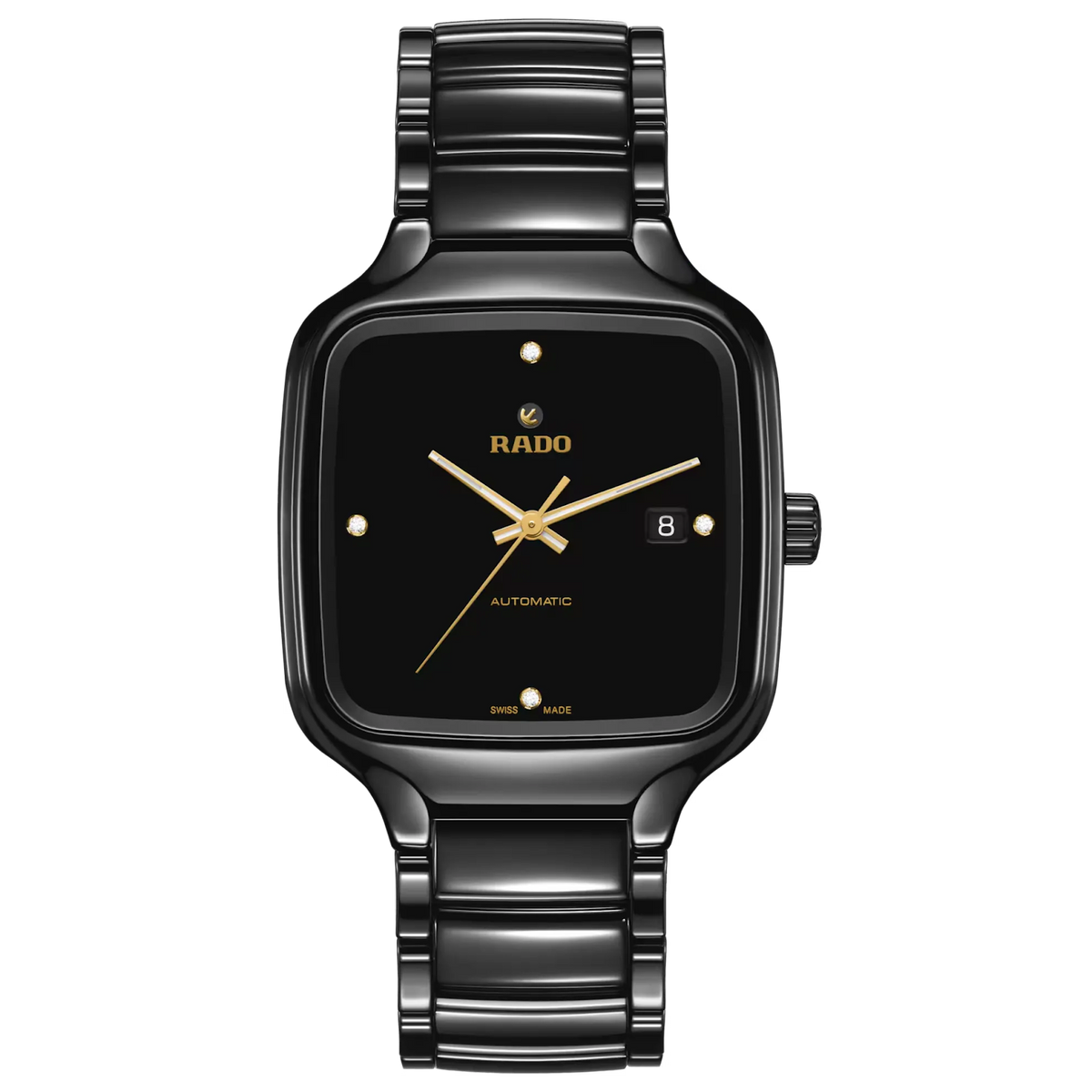 Rado True Square Black High-Tech Ceramic, Titanium / PVD for Unisex R27078722
