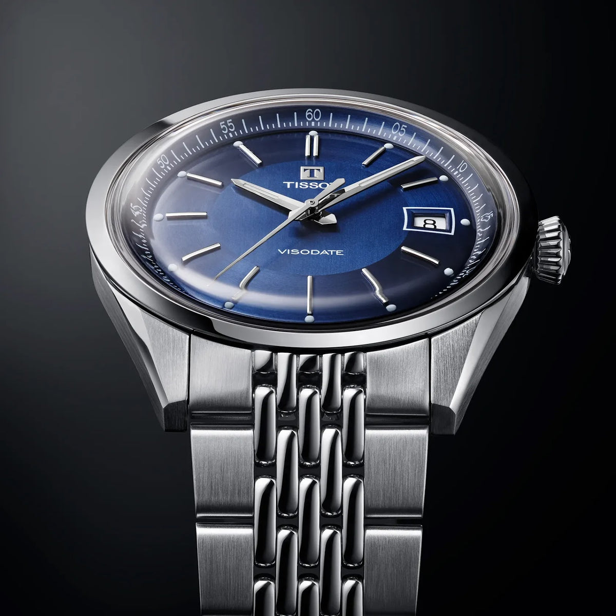 Tissot Visodate 316L stainless steel case for Men T1574071104100