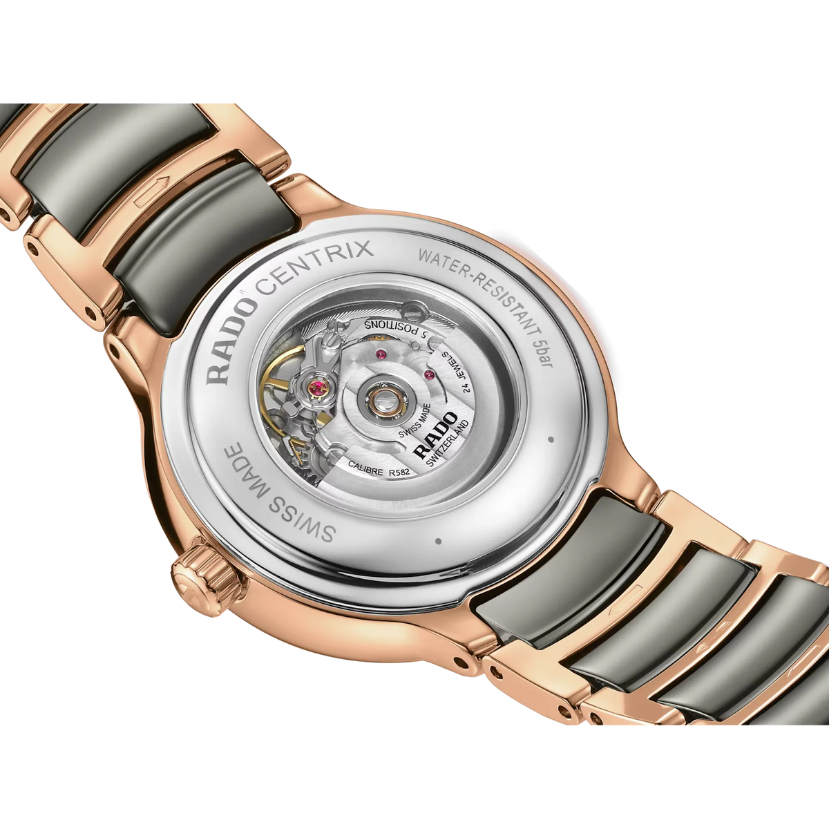 Rado Centrix Stainless Steel with Rose Gold PVD for Unisex R30019742