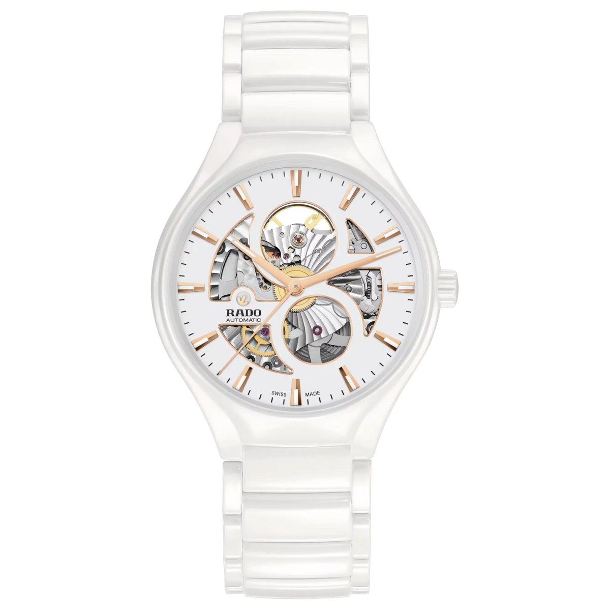 Rado True Round White High-Tech Ceramic for Unisex R27115012
