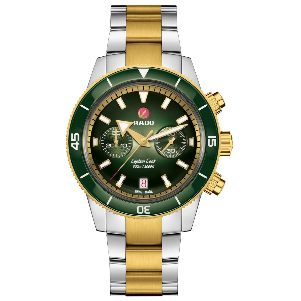 Rado Captain Cook Stainless Steel with Yellow Gold PVD for Men R32151318