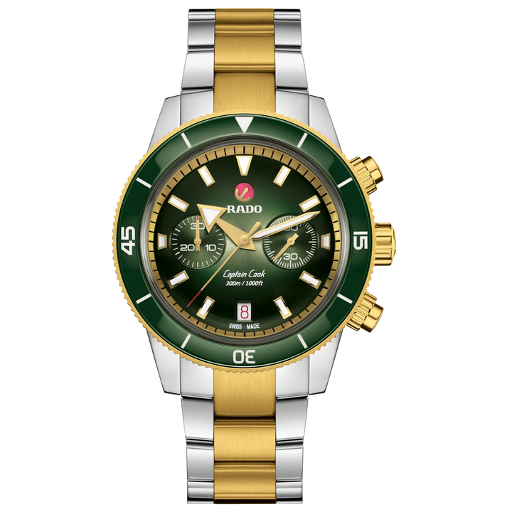 Rado Captain Cook Stainless Steel with Yellow Gold PVD for Men R32151318