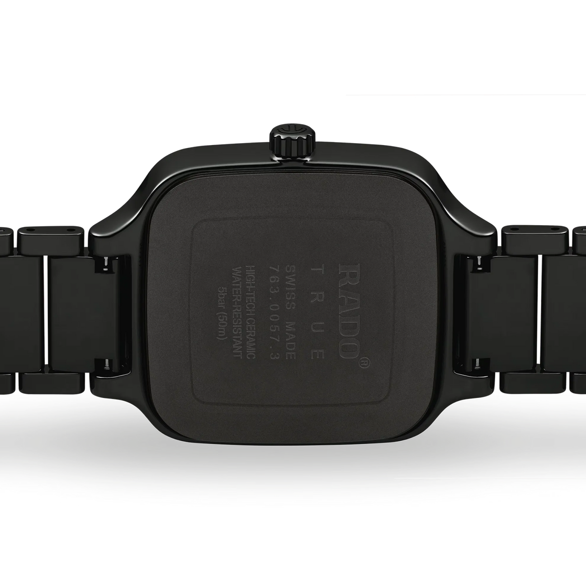 Rado True Square Black High-Tech Ceramic, Titanium / PVD for Unisex R27078722