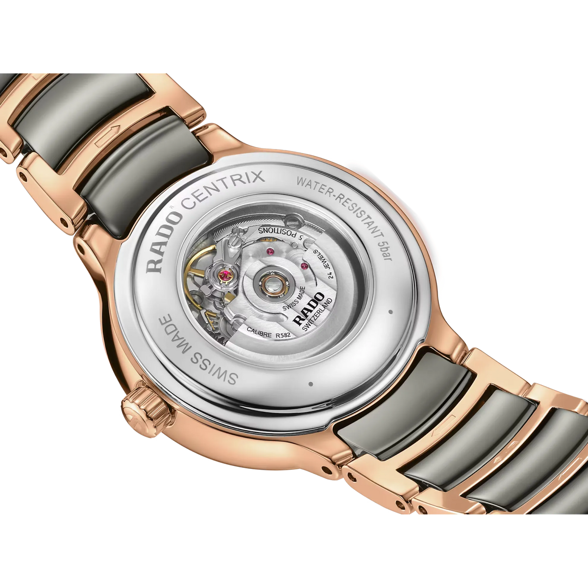 Rado Centrix Stainless Steel with Rose Gold PVD for Women R30019722
