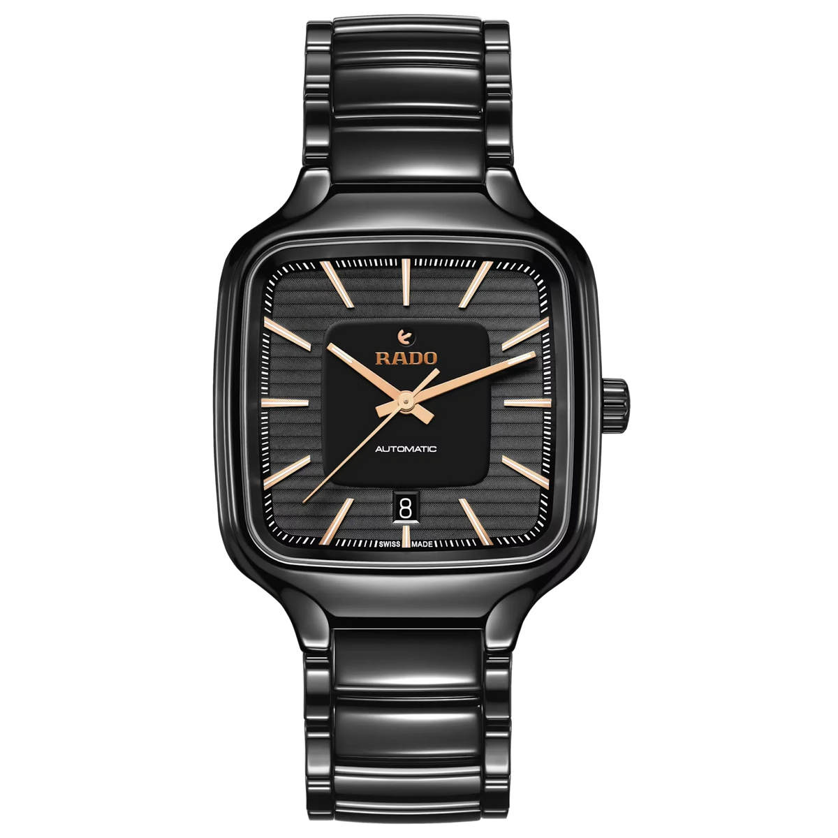 Rado True Square Black High-Tech Ceramic, Titanium for Unisex R27078172