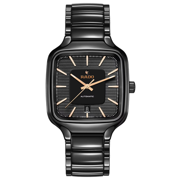 Rado True Square Black High-Tech Ceramic, Titanium for Unisex R27078172