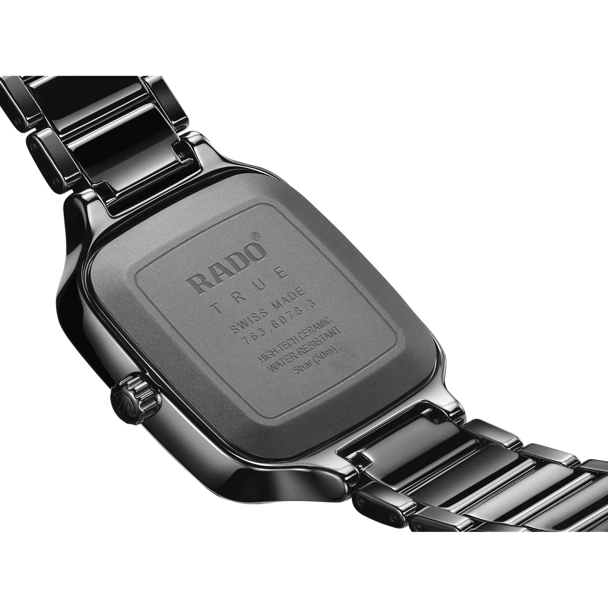 Rado True Square Black High-Tech Ceramic, Titanium for Unisex R27078172
