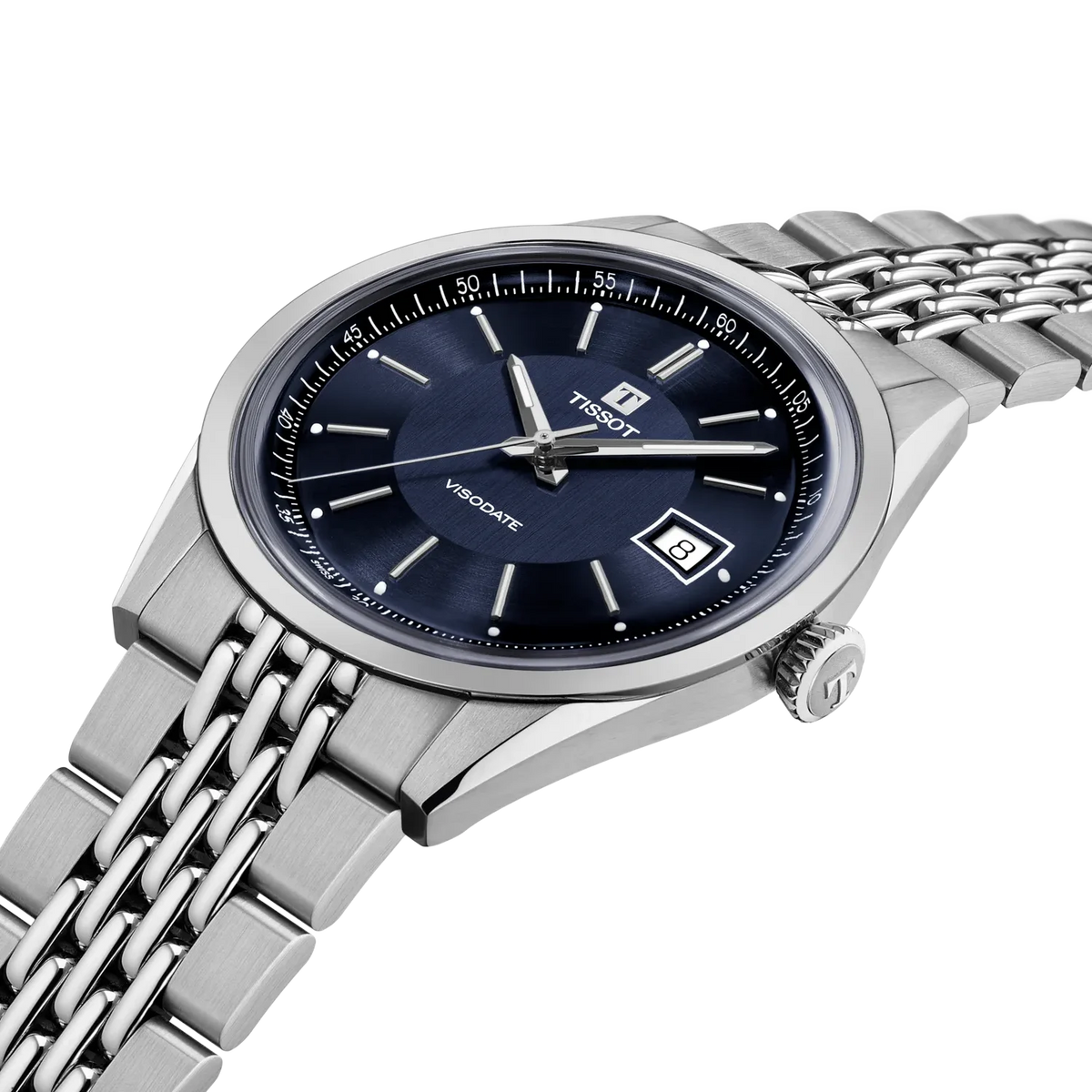 Tissot Visodate 316L stainless steel case for Men T1574071104100