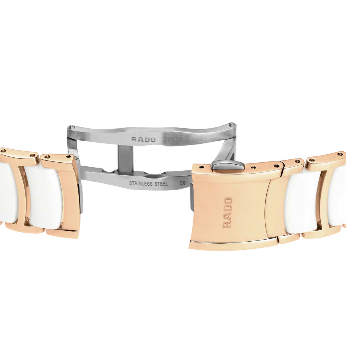 Rado Centrix Stainless Steel with Rose Gold PVD for Women R30232922