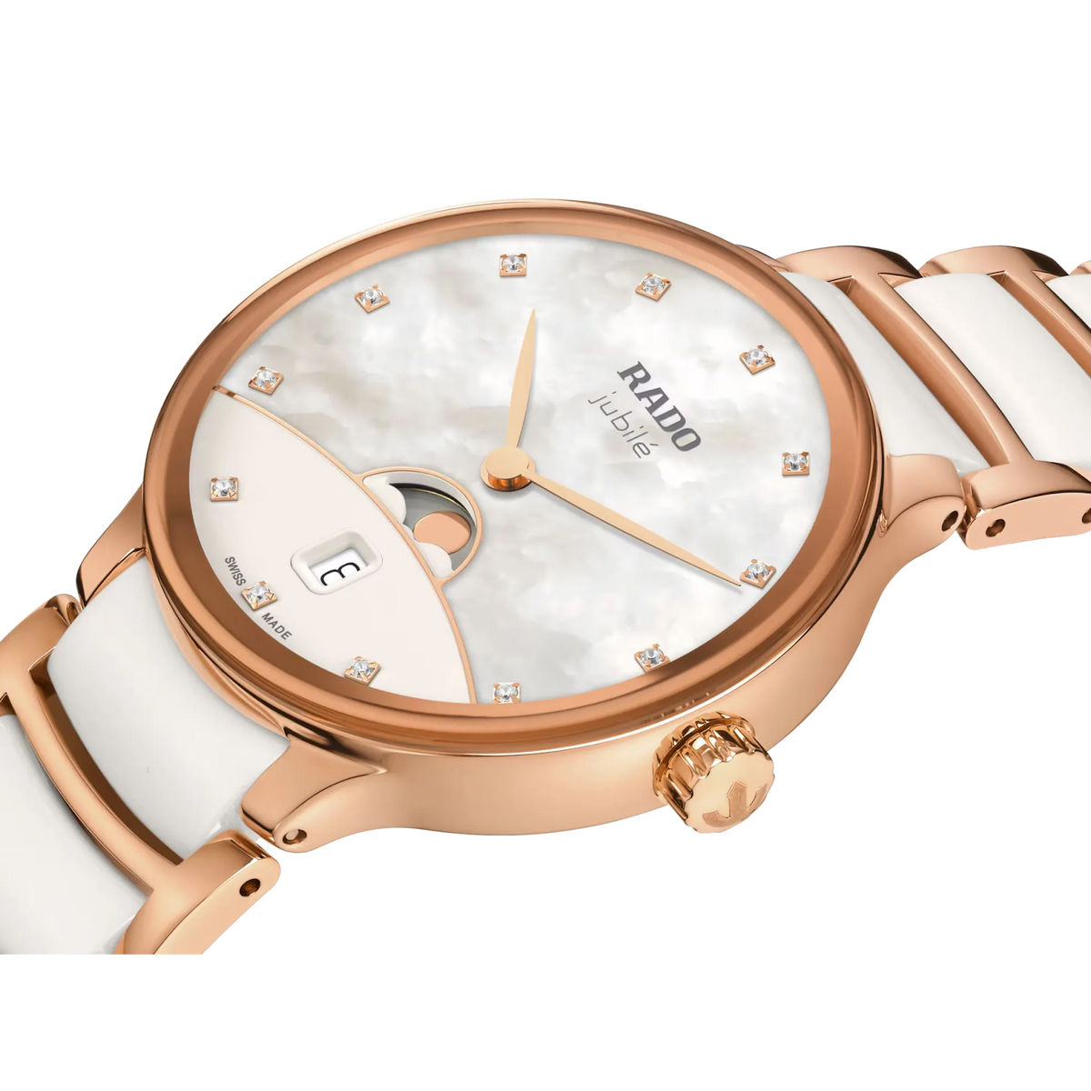 Rado Centrix Stainless Steel with Rose Gold PVD for Women R30232922