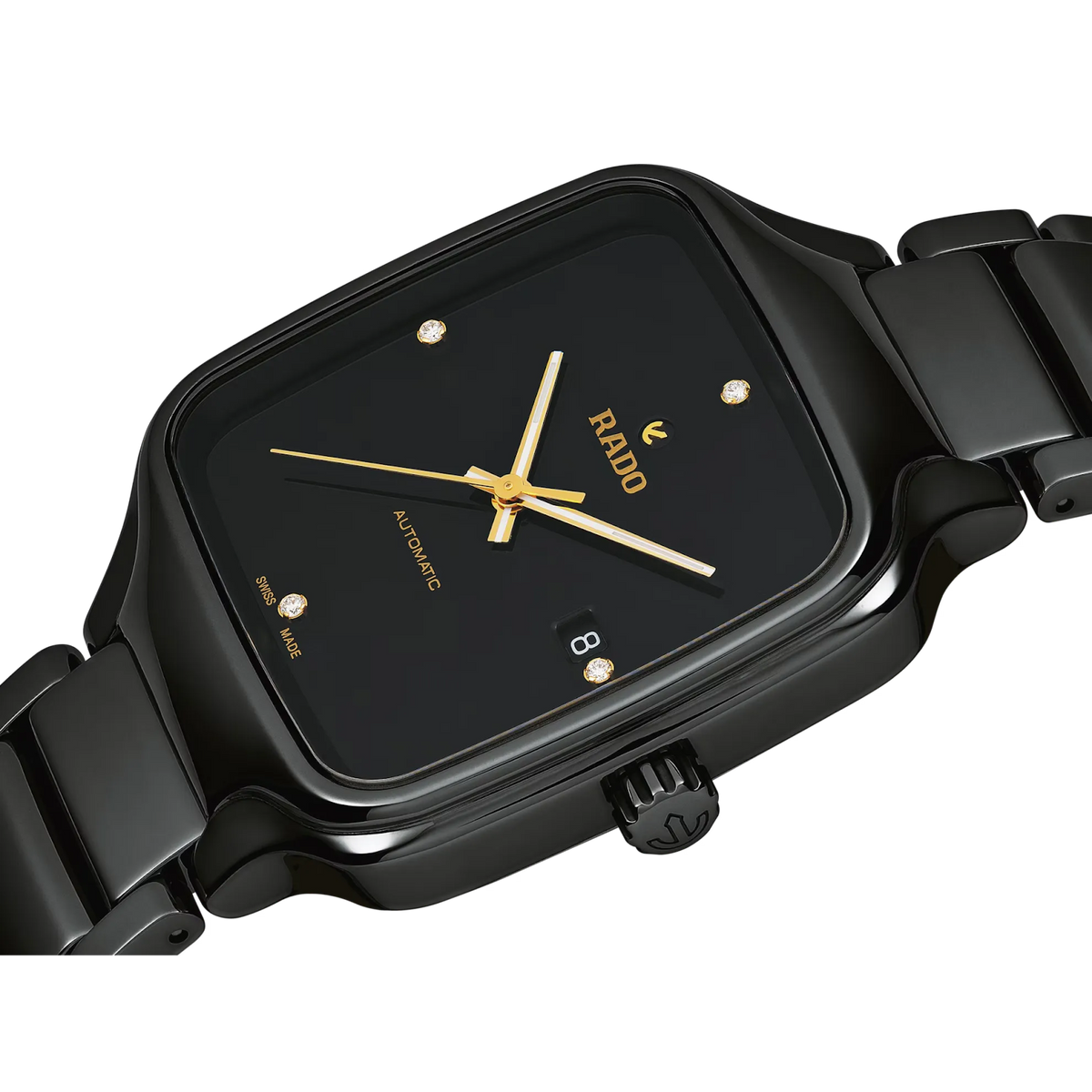 Rado True Square Black High-Tech Ceramic, Titanium / PVD for Unisex R27078722