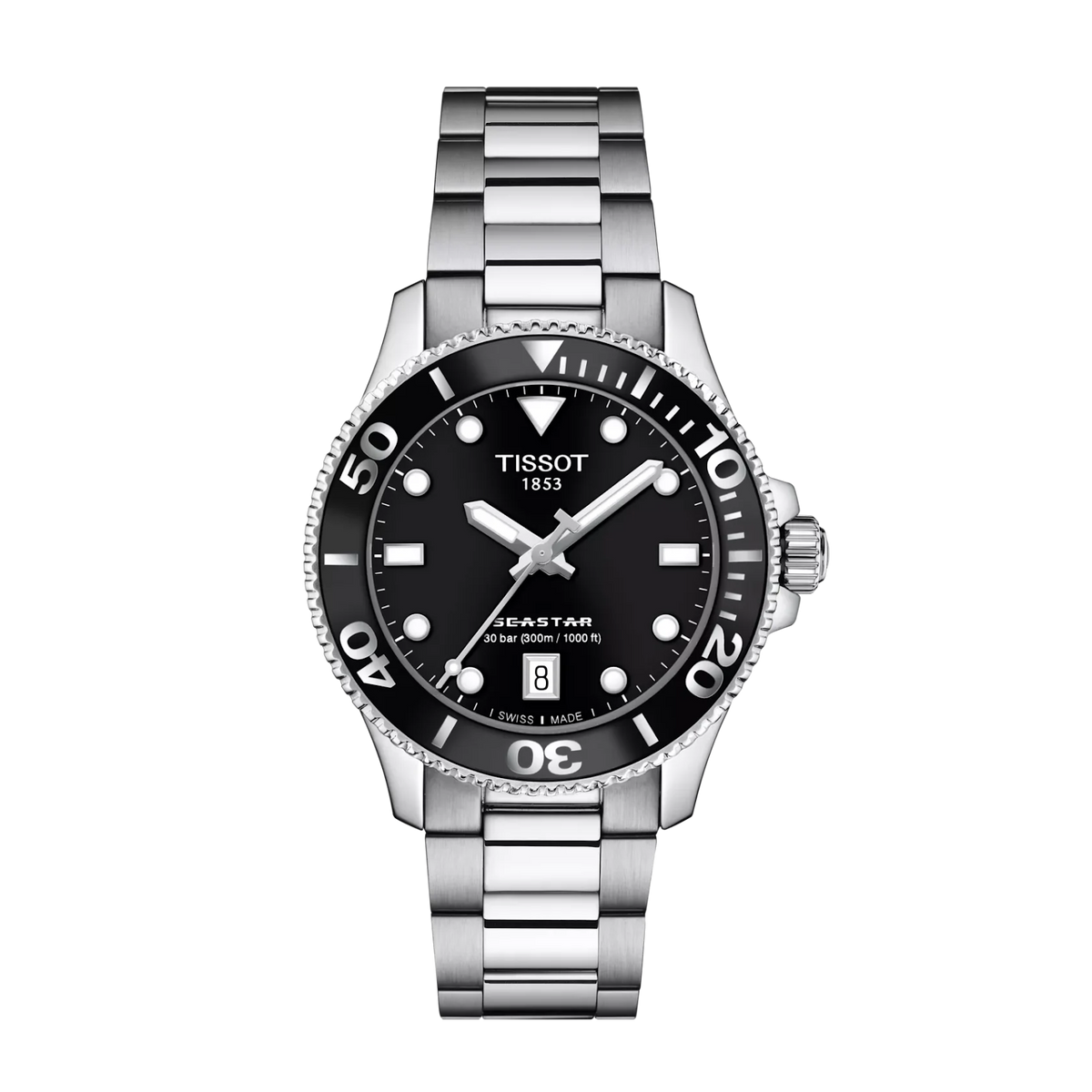 Tissot Seastar 316L stainless steel case for Unisex T1202101105100