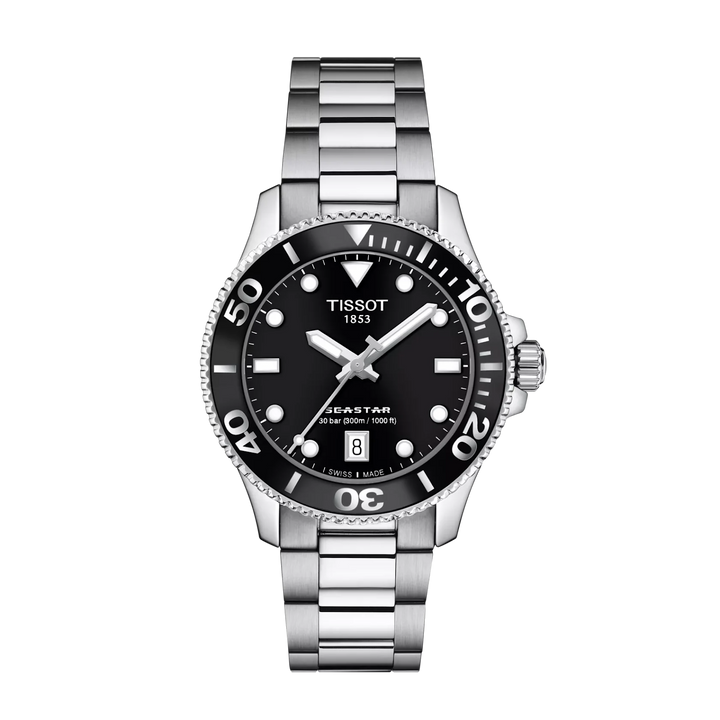 Tissot Seastar 316L stainless steel case for Unisex T1202101105100