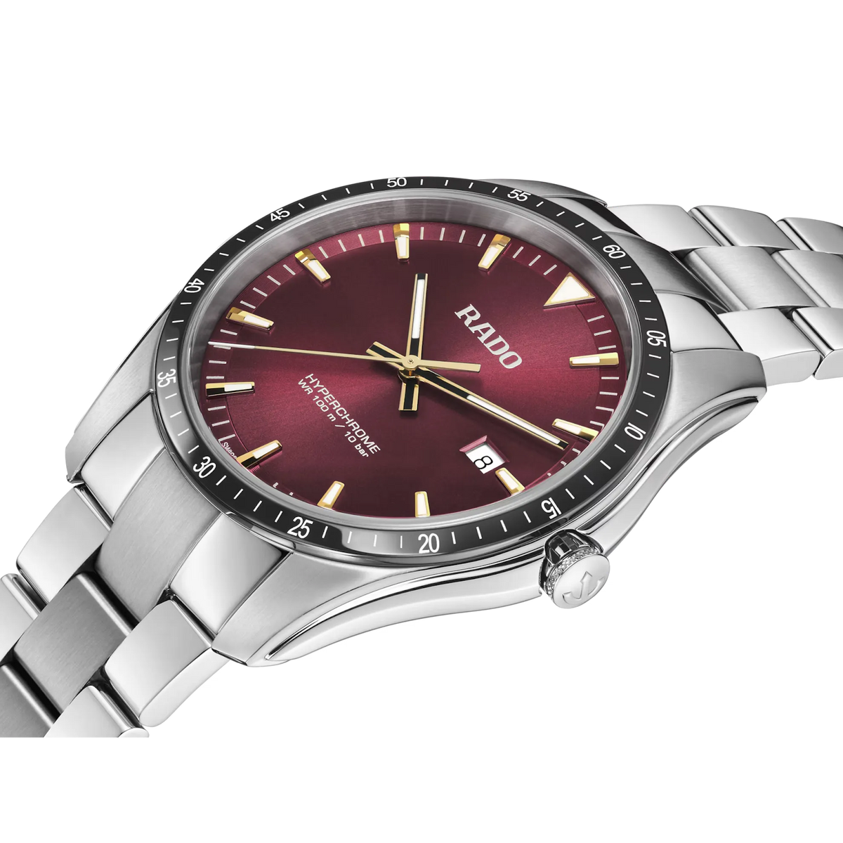Rado HyperChrome Stainless Steel with Black High-Tech Ceramic Bezel for Men R32502403