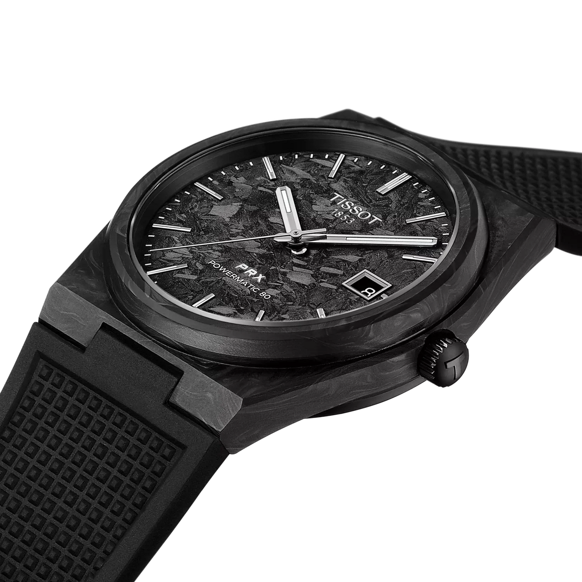 Tissot PRX 316L Stainless Steel & Forged Carbon for Unisex T1379079720100