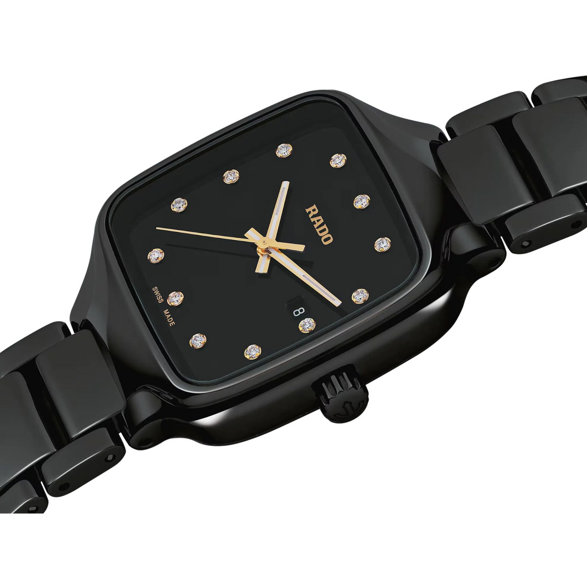 Rado True Square Black High-Tech Ceramic & Titanium / PVD for Women R27080702