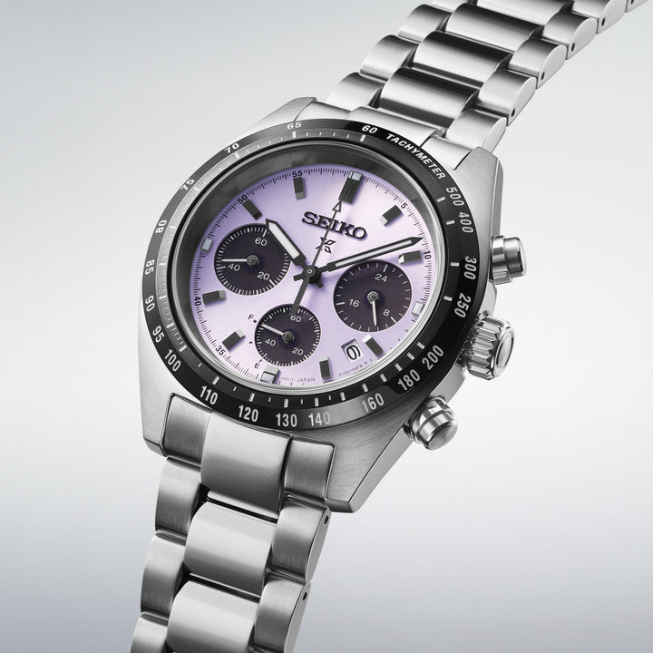Side Angle View of Seiko Prospex Speedtimer 2025 Tokyo Ltd Ed Watch SSC955P1