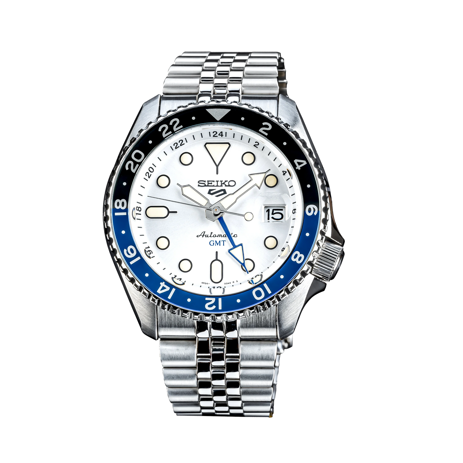 Seiko 5 Sports SKX GMT Sky Blue, Silver Cloud - SSK033K1