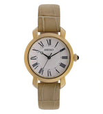 Dress Women Quartz White Dial Analog Leather Watch SUR626P3