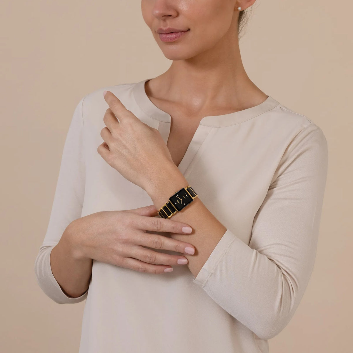 Rado Integral Stainless Steel with Yellow Gold PVD for Women R20252702