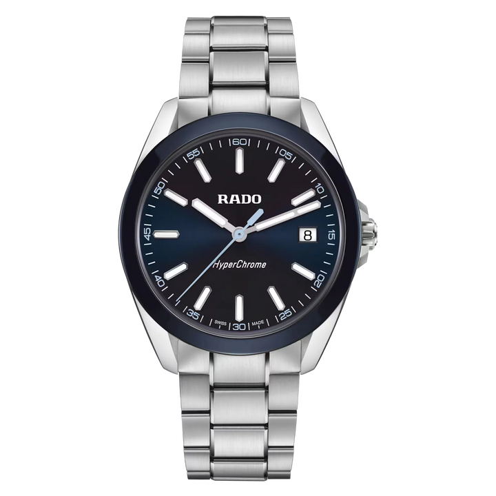Rado HyperChrome Stainless Steel with Blue High-Tech Ceramic Bezel for Men R32280203