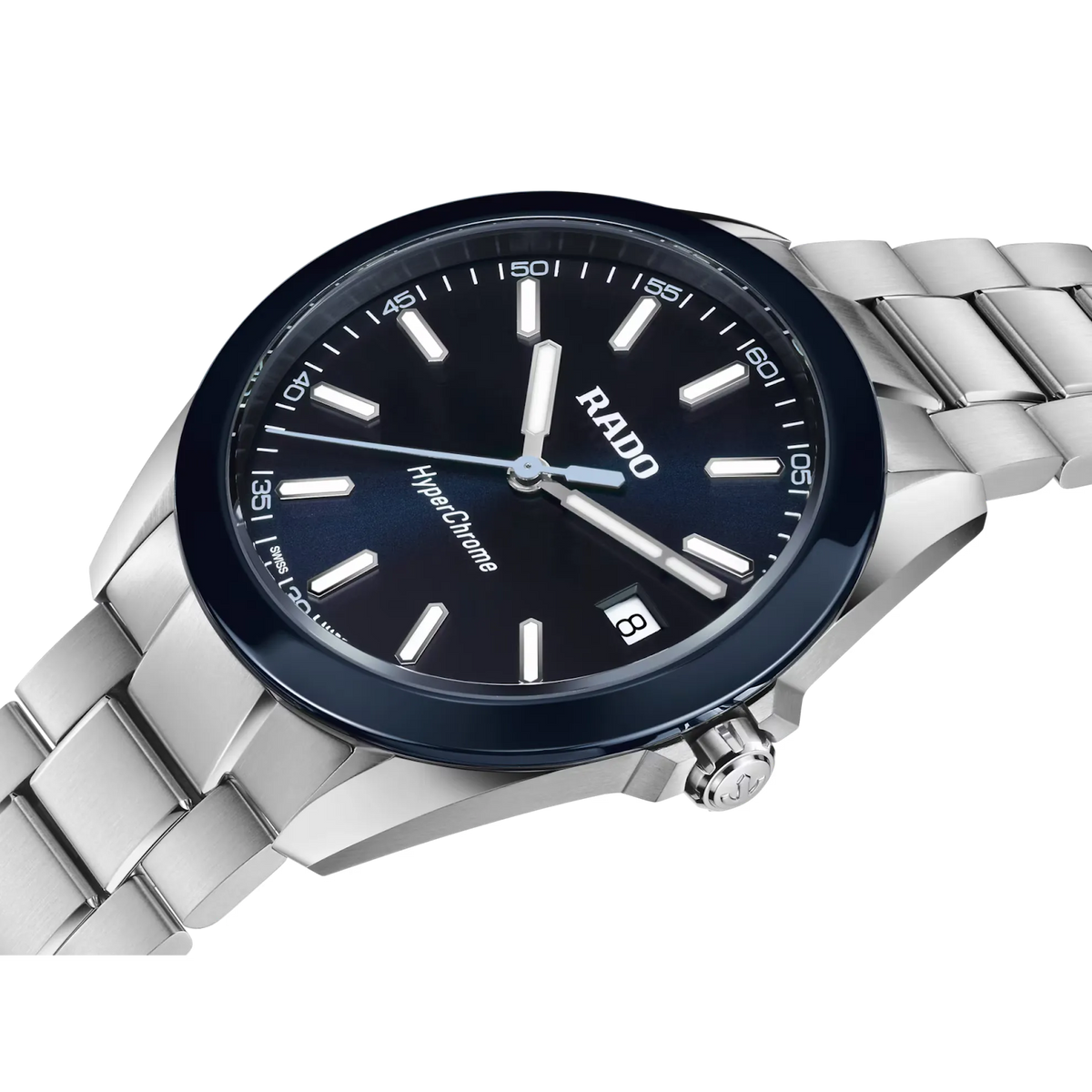 Rado HyperChrome Stainless Steel with Blue High-Tech Ceramic Bezel for Men R32280203