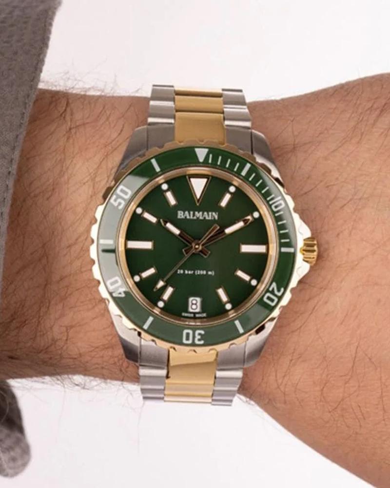 Balmain Men Ophrys Round Green Watches