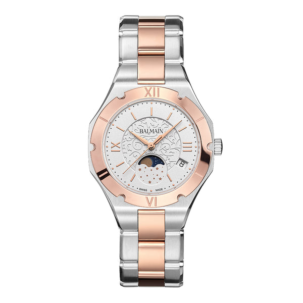 Balmain Women Moonphase Round Silver Watches