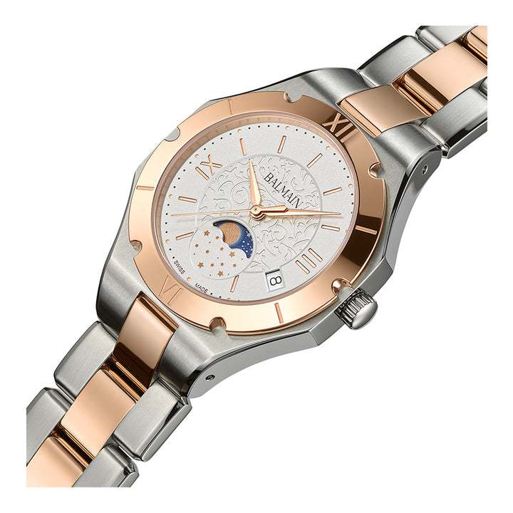 Balmain Women Moonphase Round Silver Watches