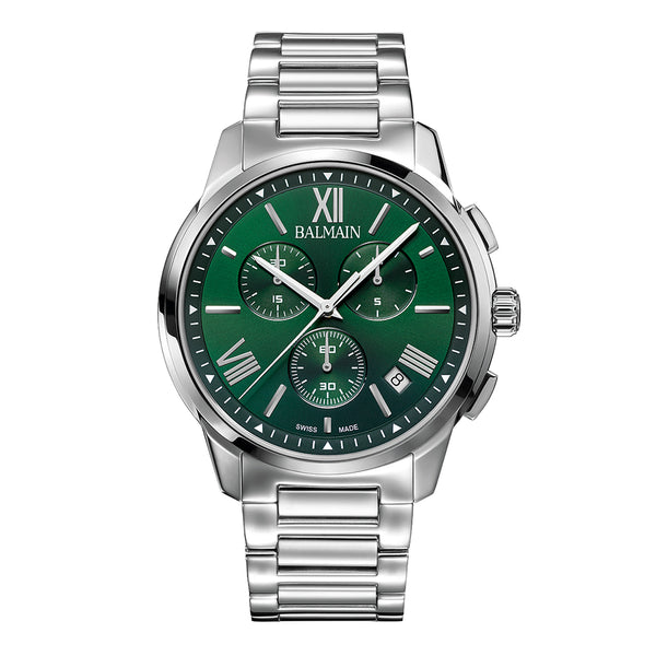 Balmain Men Chrono gent Round Green Watches
