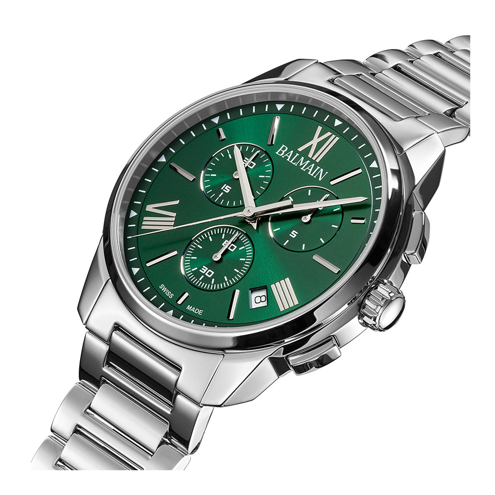 Balmain Men Chrono gent Round Green Watches