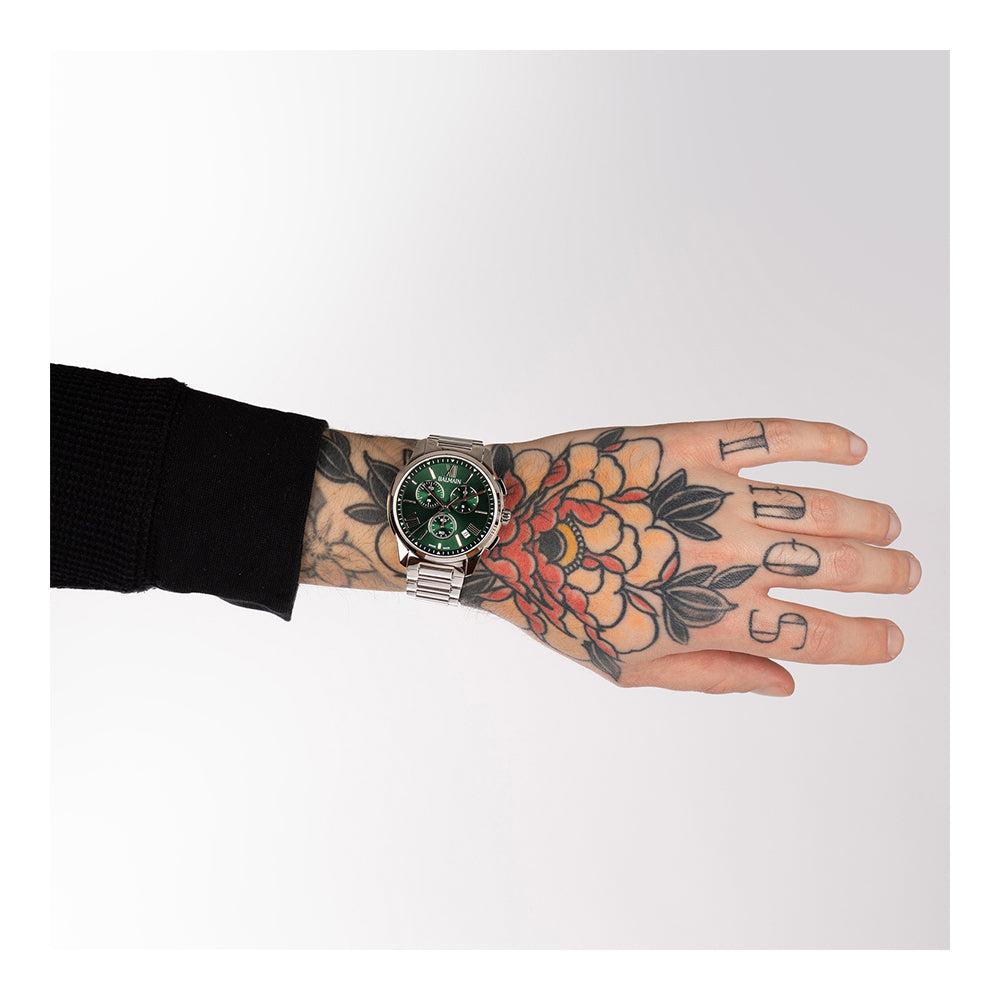 Balmain Men Chrono gent Round Green Watches