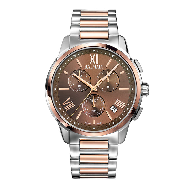 Balmain Men Chrono gent Round Brown Watches
