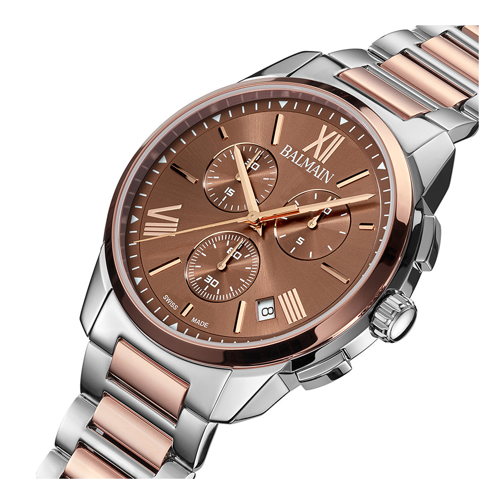Balmain Men Chrono gent Round Brown Watches