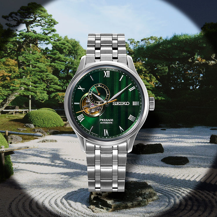 Seiko Presage ‘Japanese Zen Gardens’ in Fern green