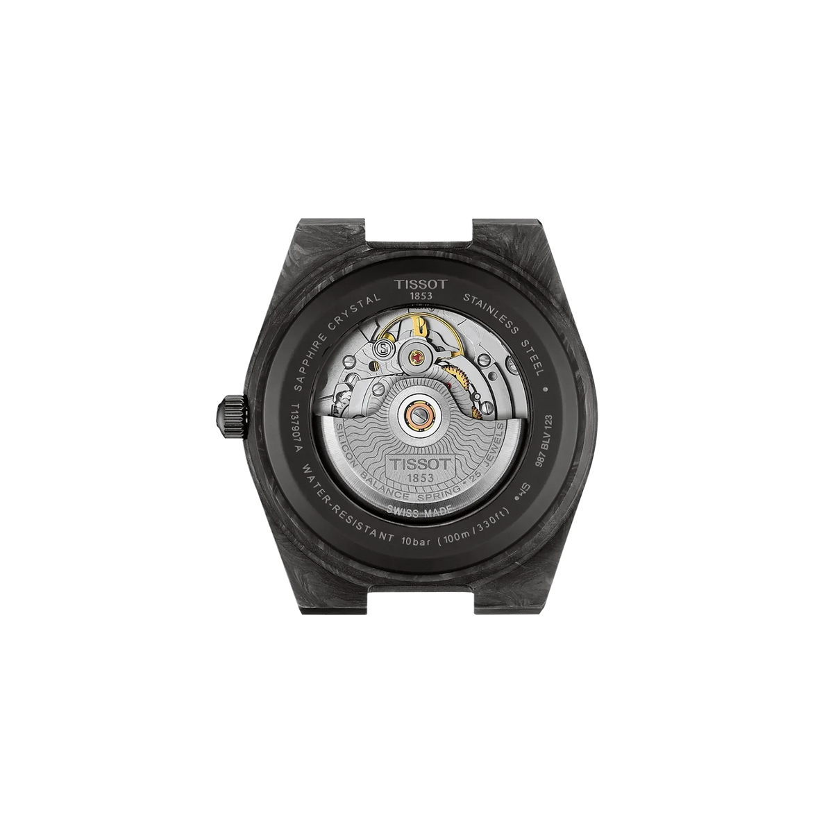 Tissot PRX 316L Stainless Steel & Forged Carbon for Unisex T1379079720100